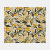 レモンボタニカルグローブ フリースブランケット (正面(横))