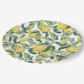 レモンボタニカルブルーチョウ ペーパープレート (アングル)