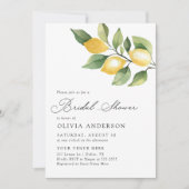 レモンボタニカル地中海のブライダルシャワー 招待状 (正面)