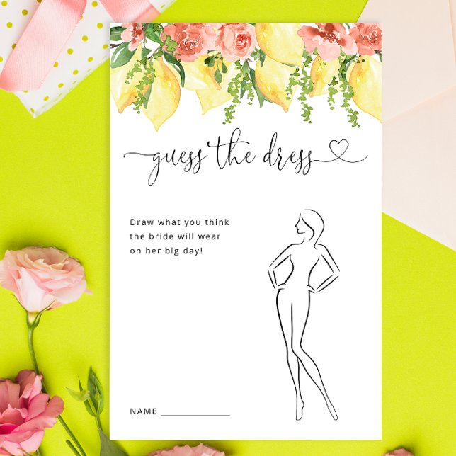 レモンボタニカル推測ザドレスブライダルシャワーゲーム (クリエイターアップロード済み)