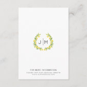 レモンボタニカル結婚詳細カード エンクロージャーカード (裏面)