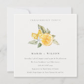 レモンボホミニマルボタニカル婚約招待状 サンキューカード (正面)
