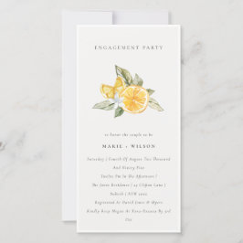 レモンボホミニマルボタニカル婚約招待状 サンキューカード