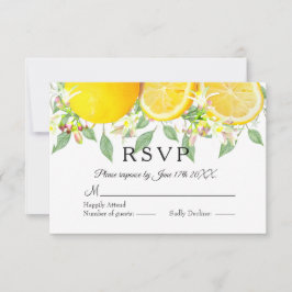 レモンボホモダンサマーウェディングRSVP 出欠カード