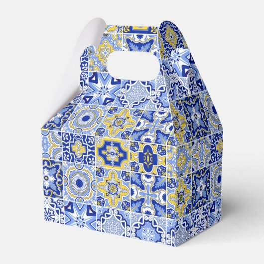 レモンボホ地中海のアーチブライダルシャワー フェイバーボックス (裏面サイド)