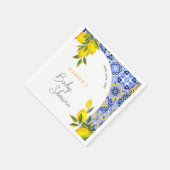 レモンボホ地中海のアーチベビーシャワー スタンダードカクテルナプキン (角)