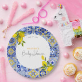 レモンボホ地中海のアーチベビーシャワー ペーパープレート (パーティー)