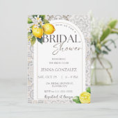 レモンボホ地中海のタイルブライダルシャワー 招待状 (スタンド正面)