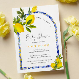 レモンボホ地中海のベビーシャワー招待状 招待状
