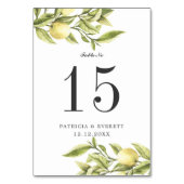 レモンボホ結婚のテーパーソナライズされたブル番号 テーブルナンバー (正面)