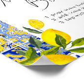 レモンボ地中海のホブライダルシャワーミモサバー ポスター (角)