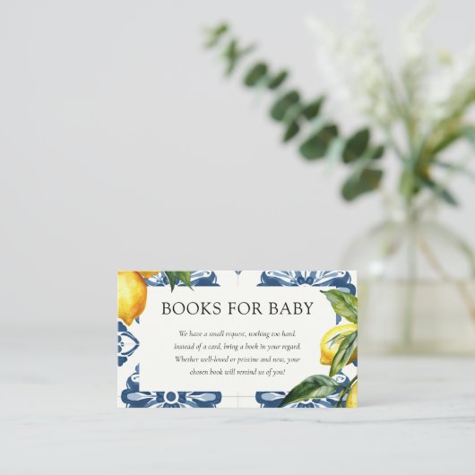 レモンポジタイタリアンーノ赤ちゃんシャワーベビー エンクロージャーカード (スタンド正面)