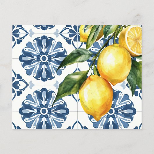 レモンポジターノイタリアンブライダルシャワーレシピカード (裏面)