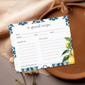 レモンポジターノイタリアンブライダルシャワーレシピカード