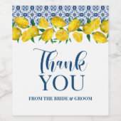 レモンポジターノイタリアンブルータイル ワインラベル (シングルラベル)