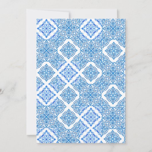 レモンポジターノイタリアンベビーシャワーアマルフィタイル 招待状 (裏面)