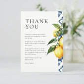 レモンポジターノイタリアンベビーシャワーサンキューカード サンキューカード (スタンド正面)