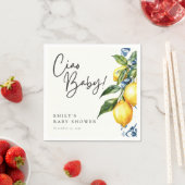 レモンポジターノイタリアンベビーシャワー スタンダードカクテルナプキン (インサイチュ)