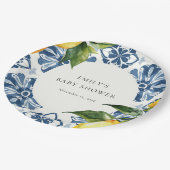 レモンポジターノイタリアンベビーシャワー ペーパープレート (アングル)