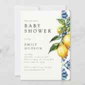 レモンポジターノイタリアンベビーシャワー 招待状 (正面)
