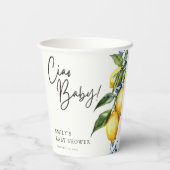 レモンポジターノイタリアンベビーシャワー 紙コップ (裏面)