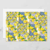 レモンポルトガル語アズレジョ地中海のサントリーニ 招待状 (正面/裏面)