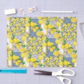 レモンポルトガル語アズレジョ地中海のサントリーニ 薄葉紙 (クラフト)