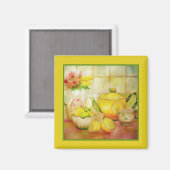 レモンマグネット付き紅茶 マグネット (正面/裏面)