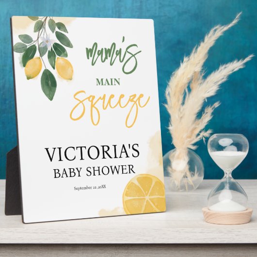 レモンママのメインスクイーズ赤ちゃんシャワープラーク フォトプラーク (側面)