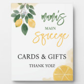 レモンママのメイン絞りカードとギフトサイン フォトプラーク (正面)