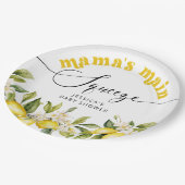 レモンママのメイン絞りベビーシャワー ペーパープレート (アングル)