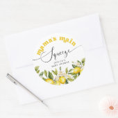 レモンママのメイン絞りベビーシャワー ラウンドシール (封筒)