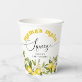 レモンママのメイン絞りベビーシャワー 紙コップ (正面)