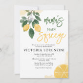 レモンママズメインスクイーズ赤ちゃんシャワー招待状 招待状 (正面)