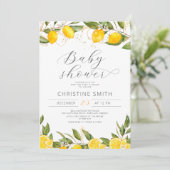 レモンママズメインスクイーズ赤ちゃんシャワー招待状 招待状 (スタンド正面)