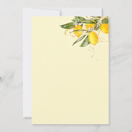 レモンママズメインスクイーズ赤ちゃんシャワー招待状 招待状 (裏面)