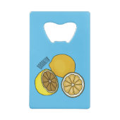 レモンマンガイラストレーション クレジットカード栓抜き (裏面)