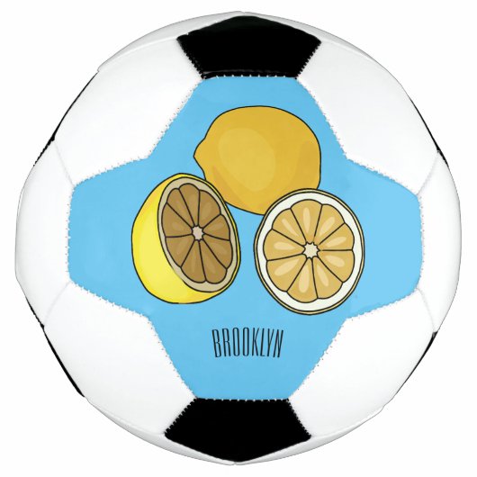 レモンマンガイラストレーション サッカーボール (正面)