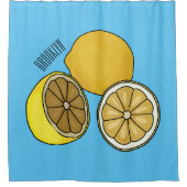 レモンマンガイラストレーション シャワーカーテン (正面)