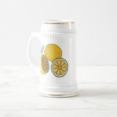 レモンマンガイラストレーション ビールジョッキ (正面左)
