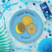 レモンマンガイラストレーション ペーパープレート (パーティー)