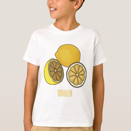 レモンマンガイラストレーション Tシャツ (正面)