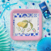 レモンマージャンピンク ペーパープレート (パーティー)