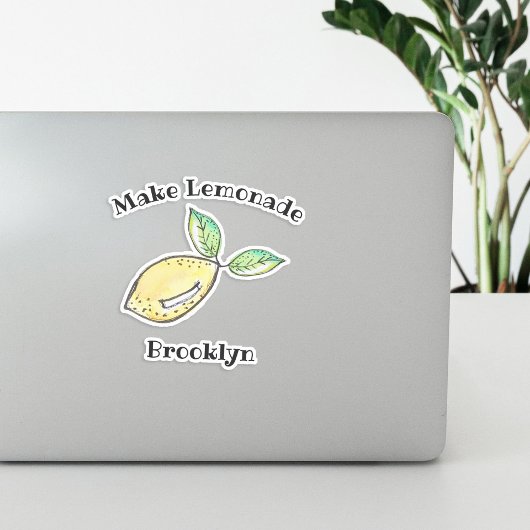 レモンメイクレモネード10代のおもしろいかわいい名モダン前 シール