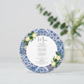 レモンメイタリアンニュー | ラウンドブライダルシャワーカード (スタンド正面)