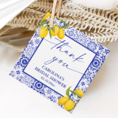 レモンメインイタリアンスクイーズブライダルシャワーありがとう フェイバータグ