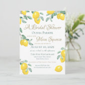 レモンメインスクイズブライダルシャワー招待 招待状 (スタンド正面)