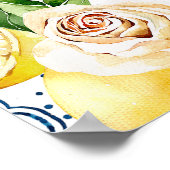 レモンメインスクイズモザイクブライダルシャワー歓迎 ポスター (角)