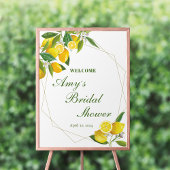 レモンメインスクイーズブライダルシャワーウェルカムサイン ポスター