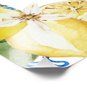 レモンメインスクイーズブライダルシャワーウェルカムポスター フォトプリント (角)